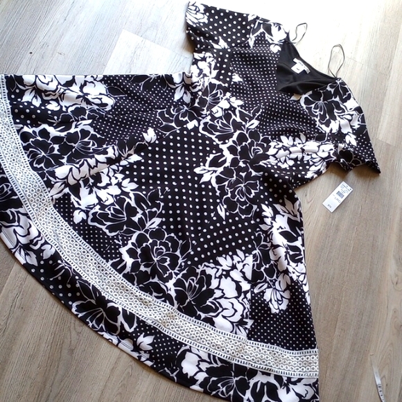 Robbie bee black and white dress size large - Picture 1 of 12